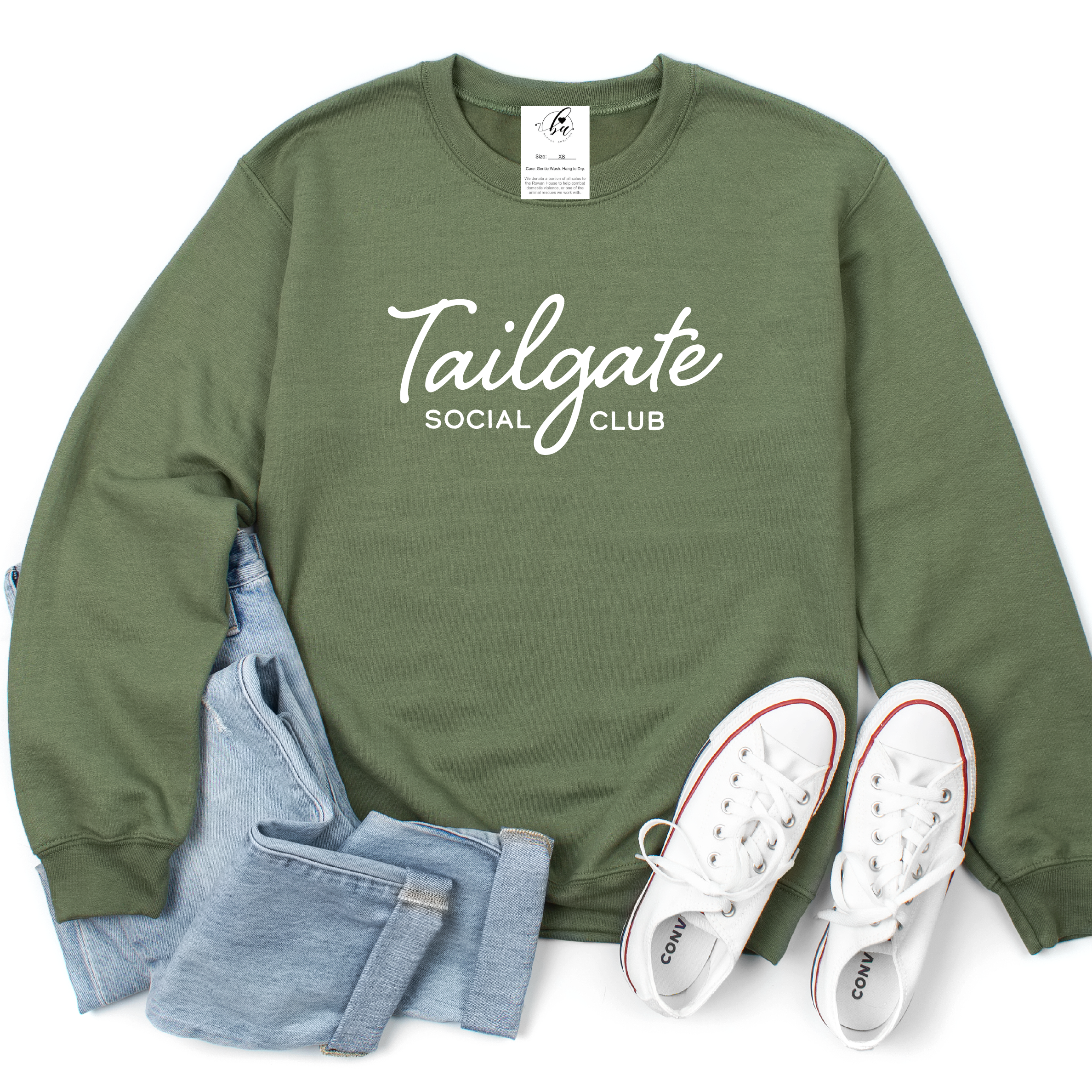 Tailgate Social Club Cozy Crew Neck Sweater