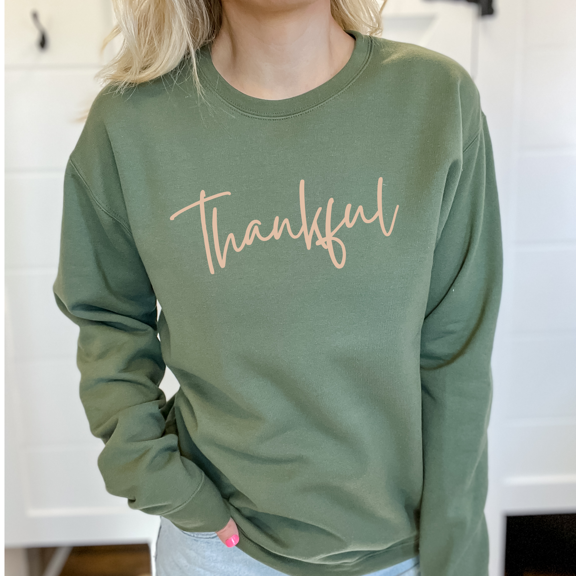 Thankful Cozy Crew Neck Sweater
