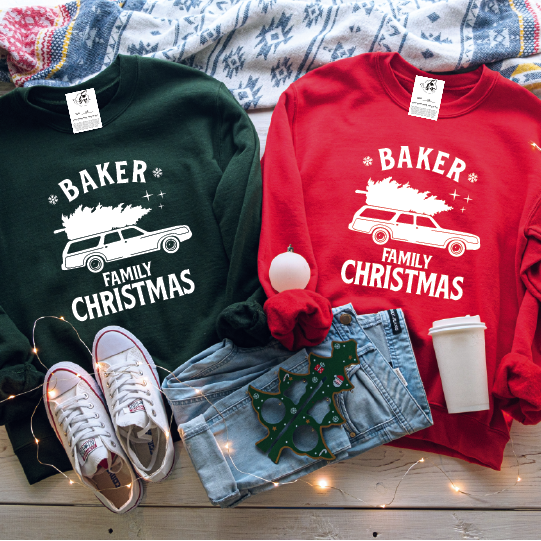 Custom Family Christmas {WAGON} Classic Sweater