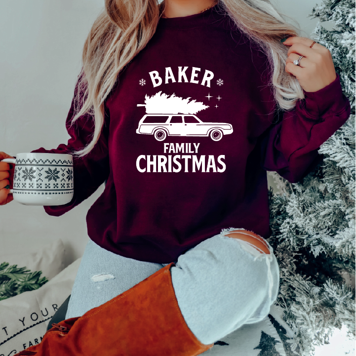 Custom Family Christmas {WAGON} Classic Sweater