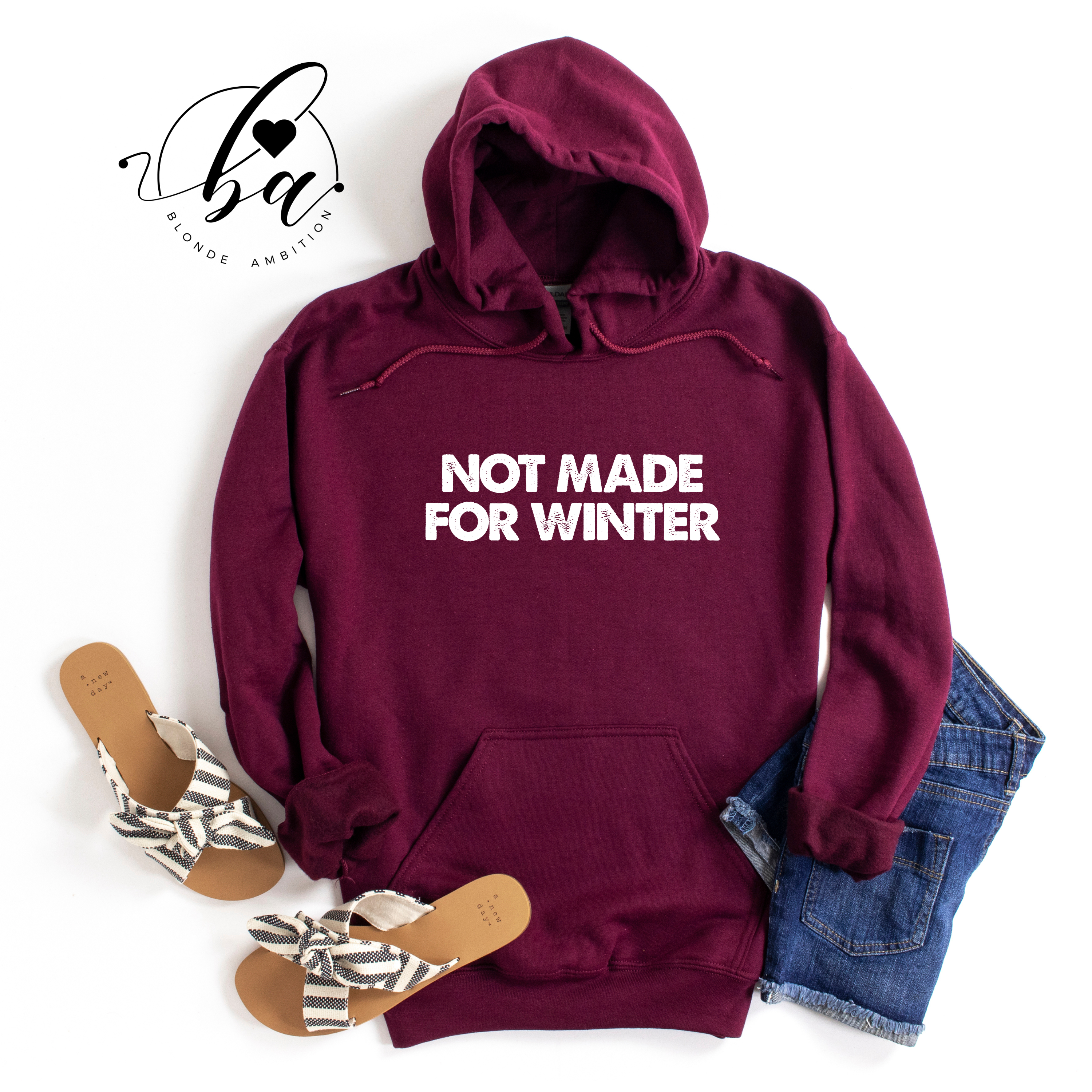 Not Made For Winter Cozy Hoodie