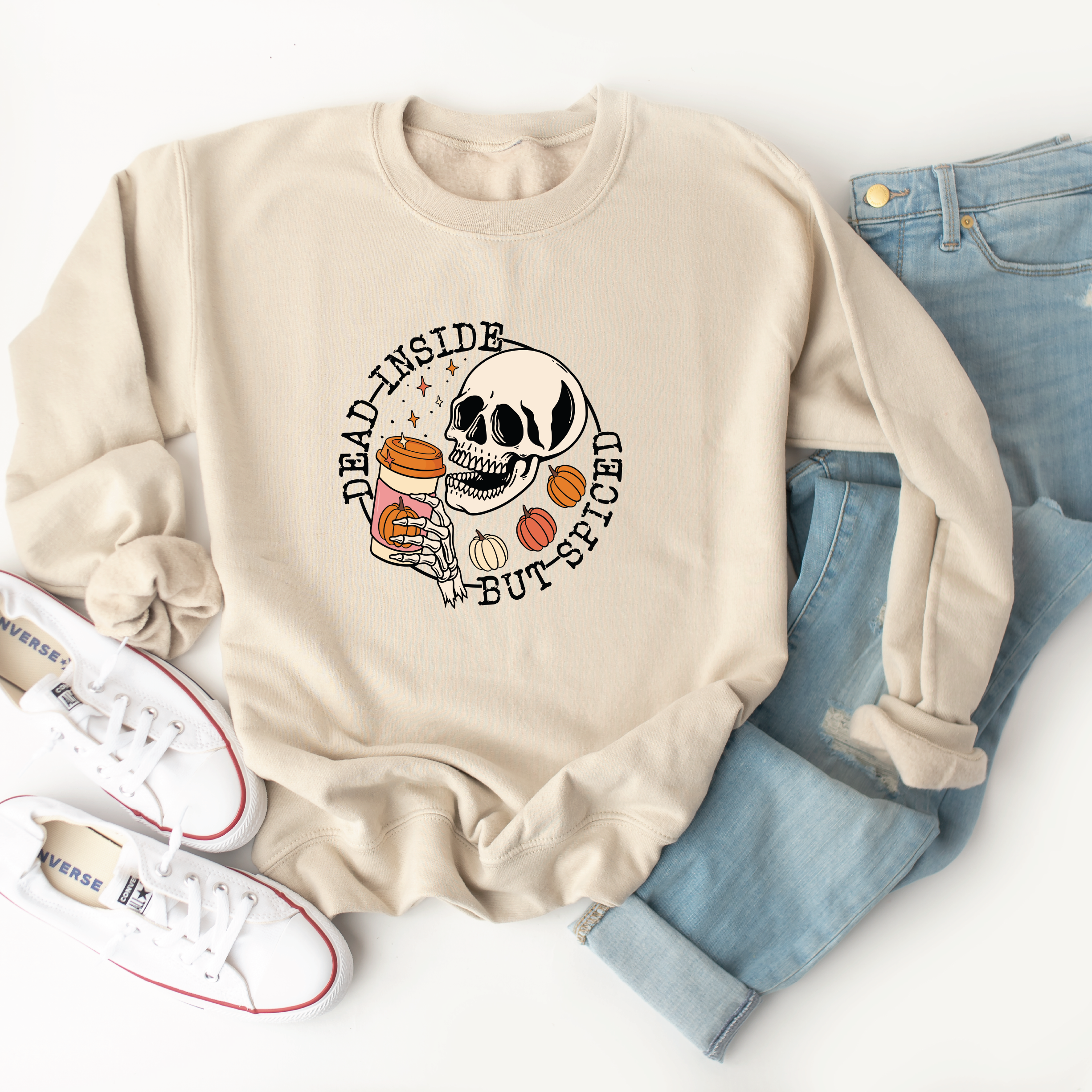 Dead Inside but Spiced Classic Crew Neck Sweater