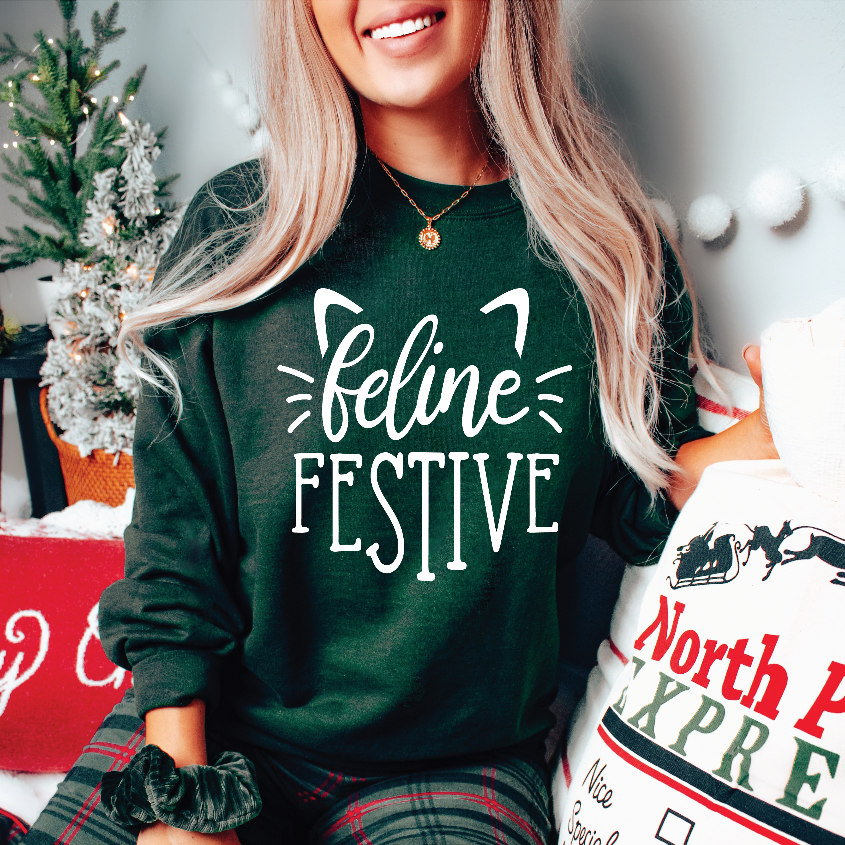 Feline Festive Classic Crew Neck Sweater