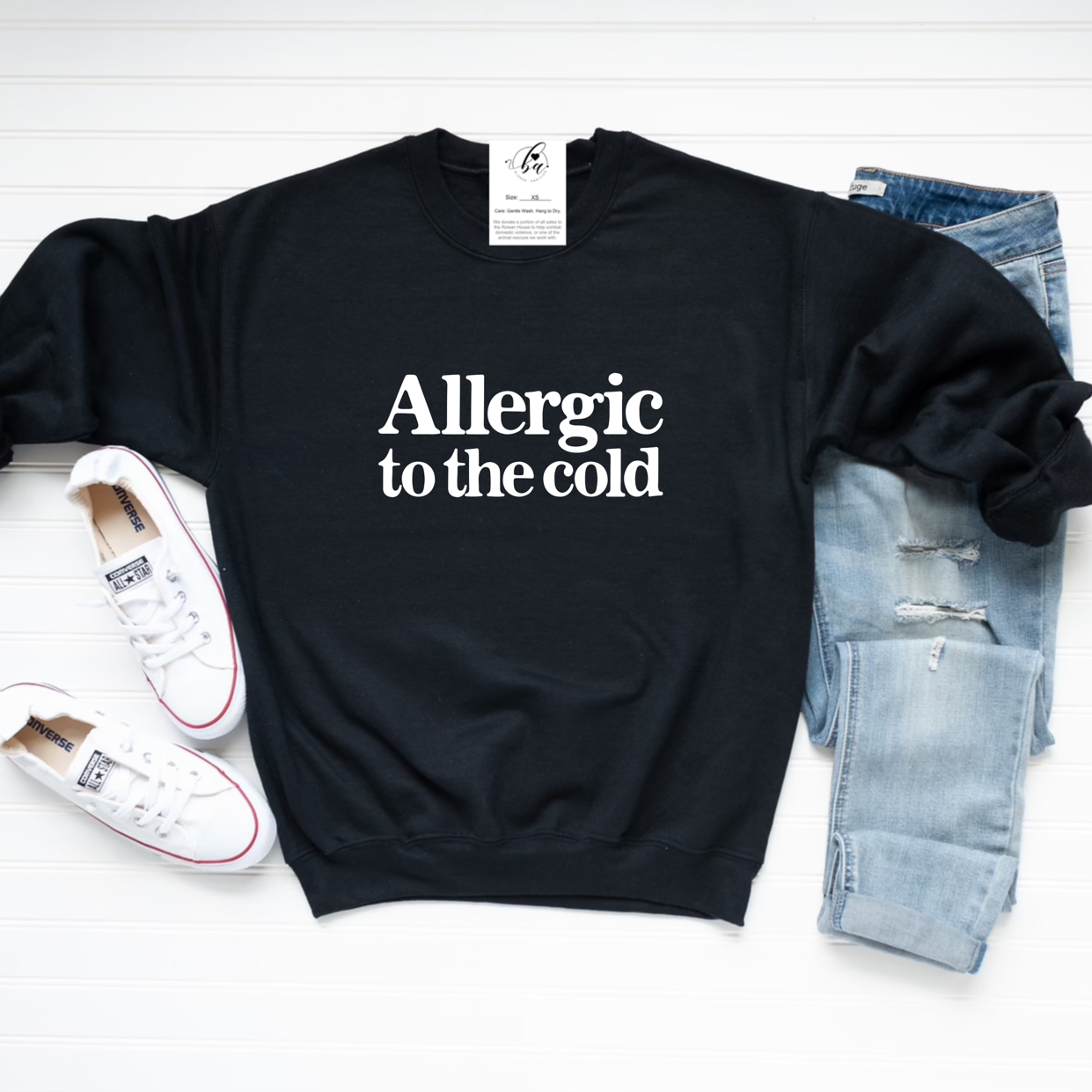 Allergic to the Cold Cozy Crew Neck Sweater