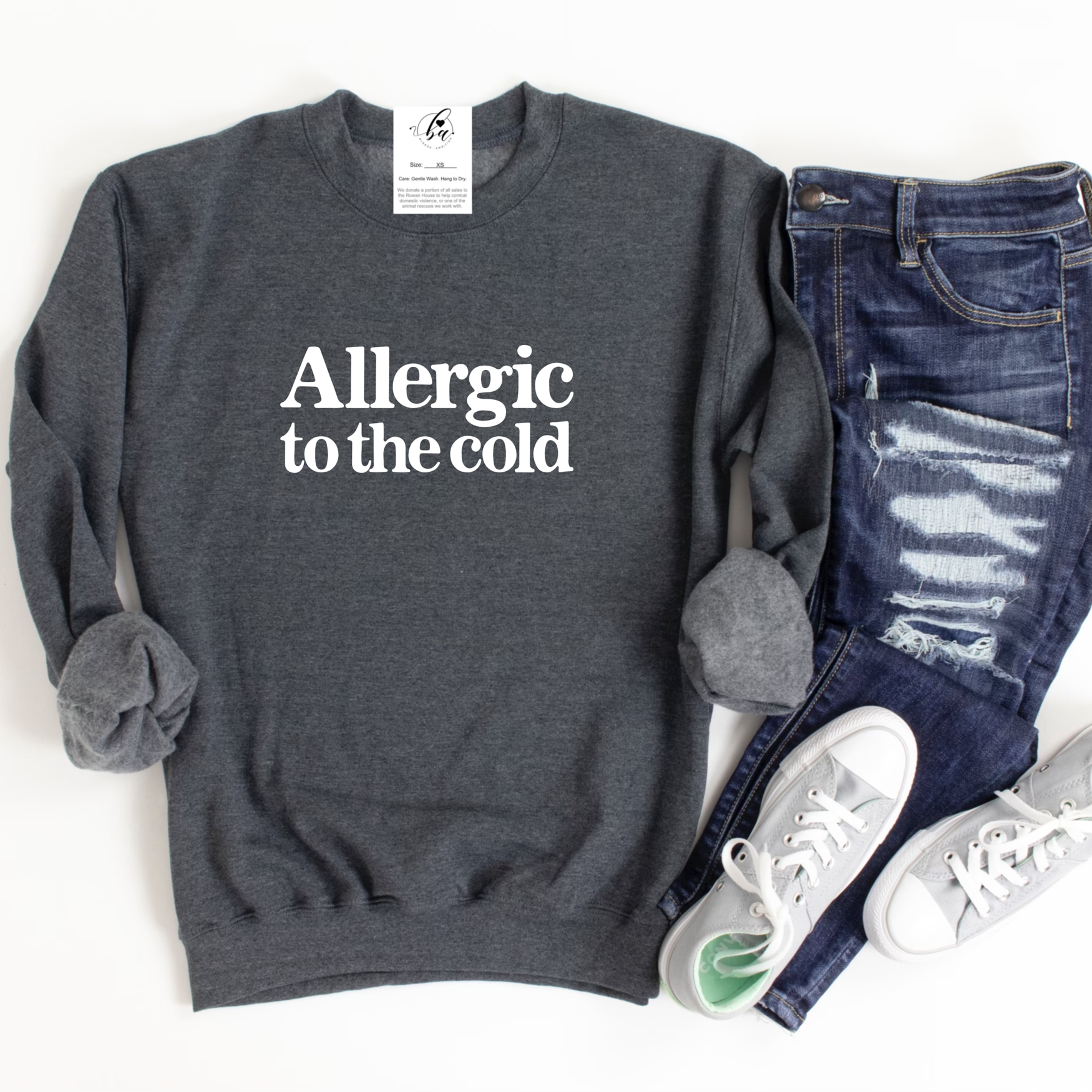 Allergic to the Cold Cozy Crew Neck Sweater