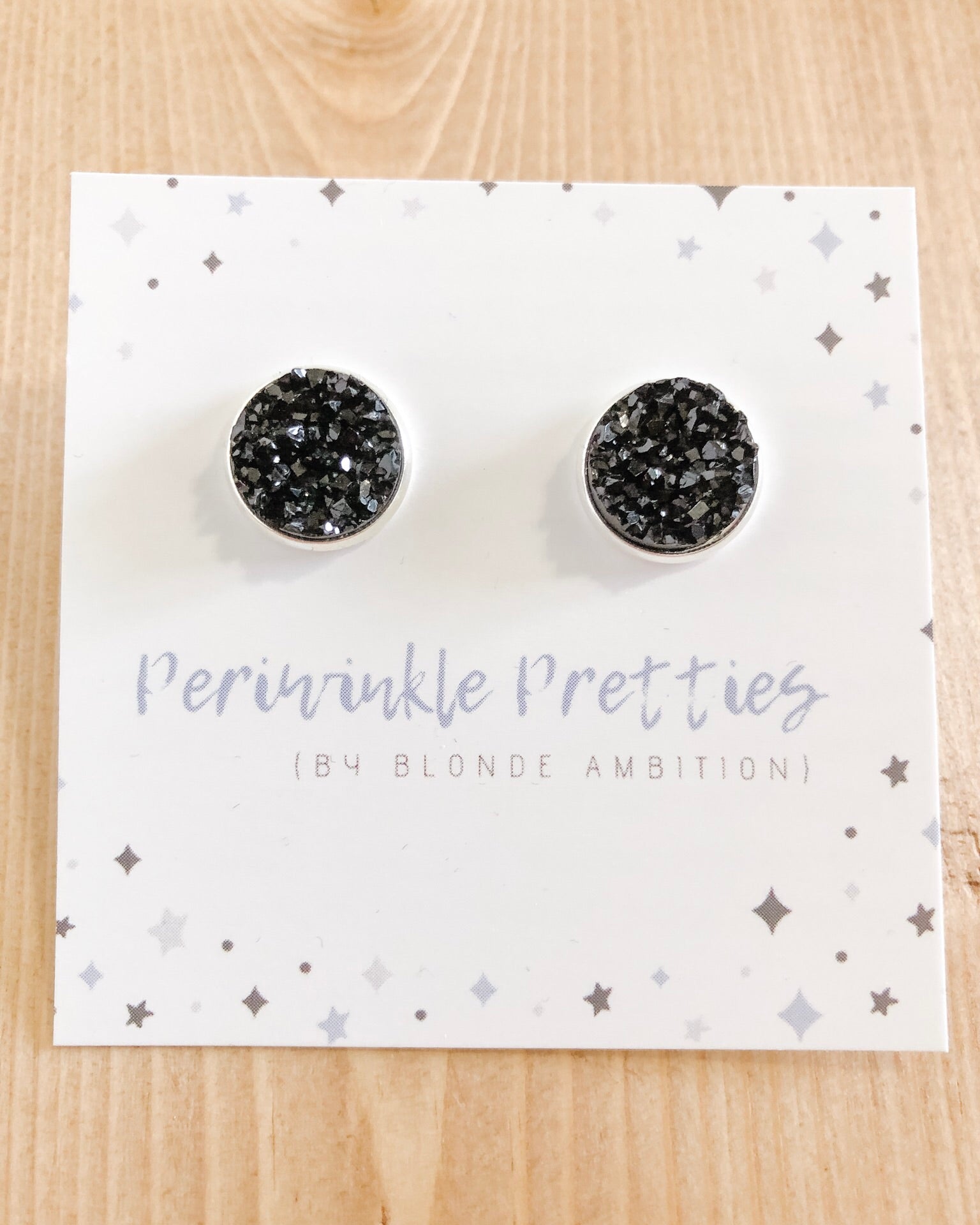 12mm Towering Twinkle Earrings - Black #48 - Blonde Ambition