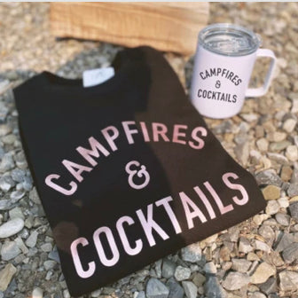 Campfires & Cocktails Cozy Crew Neck Sweater