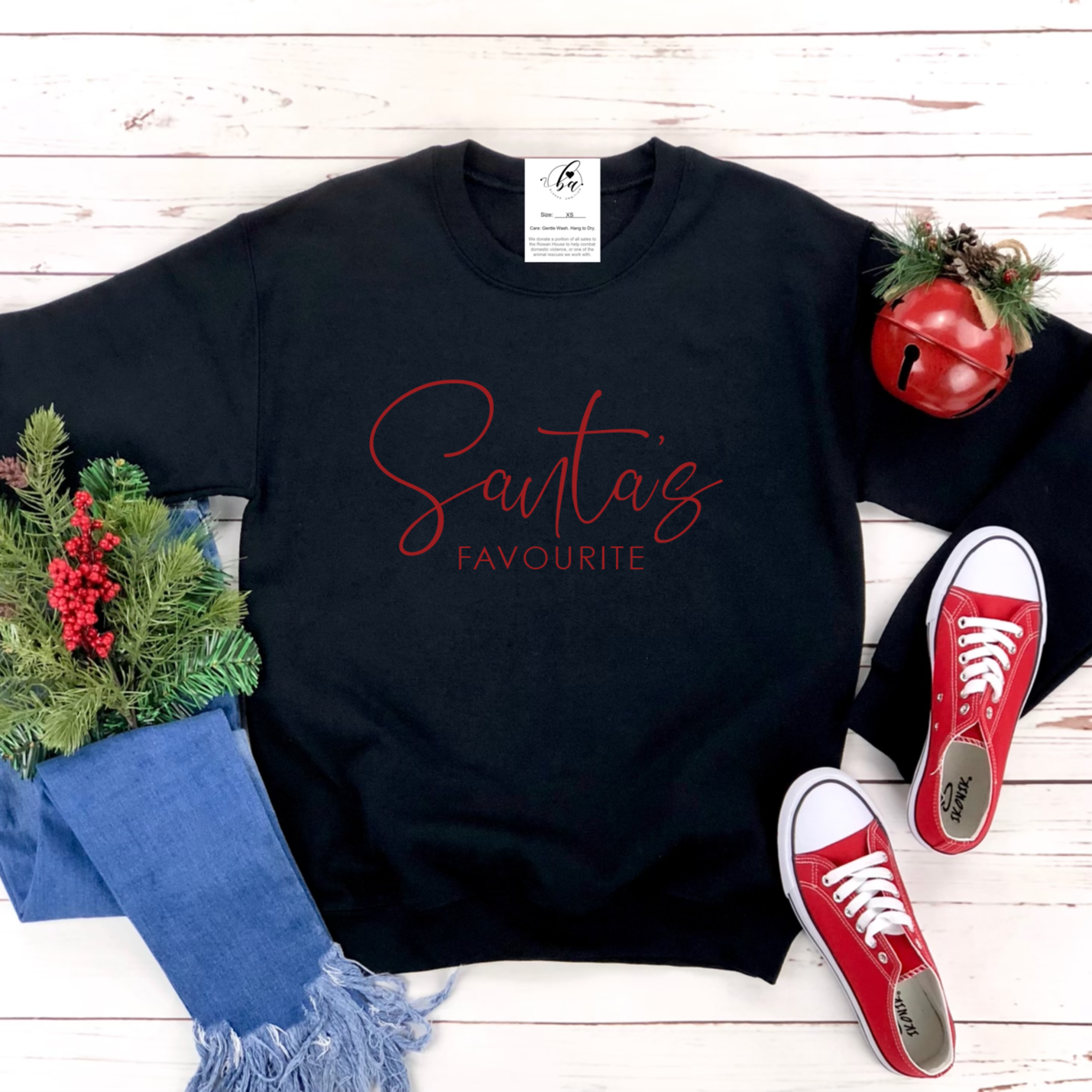 Santa's Favourite (Script) Classic Crew Sweater