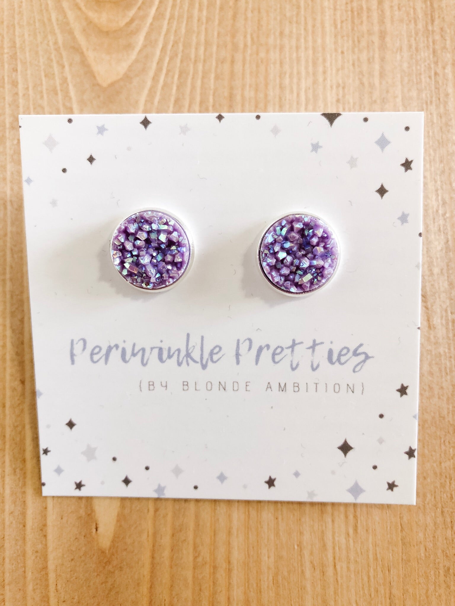 12mm Towering Twinkle Earrings - Lilac #55 - Blonde Ambition