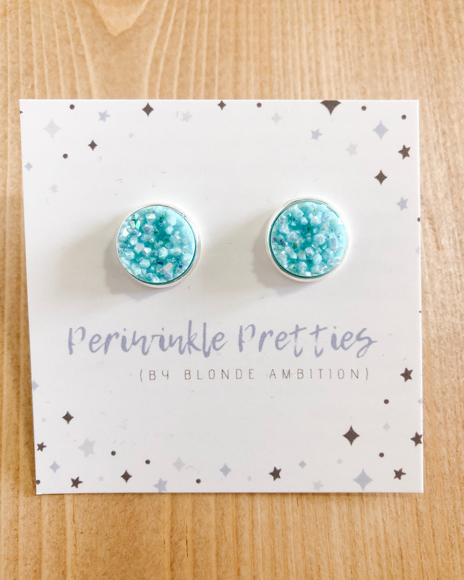 12mm Towering Twinkle Earrings - Turquoise #49 - Blonde Ambition