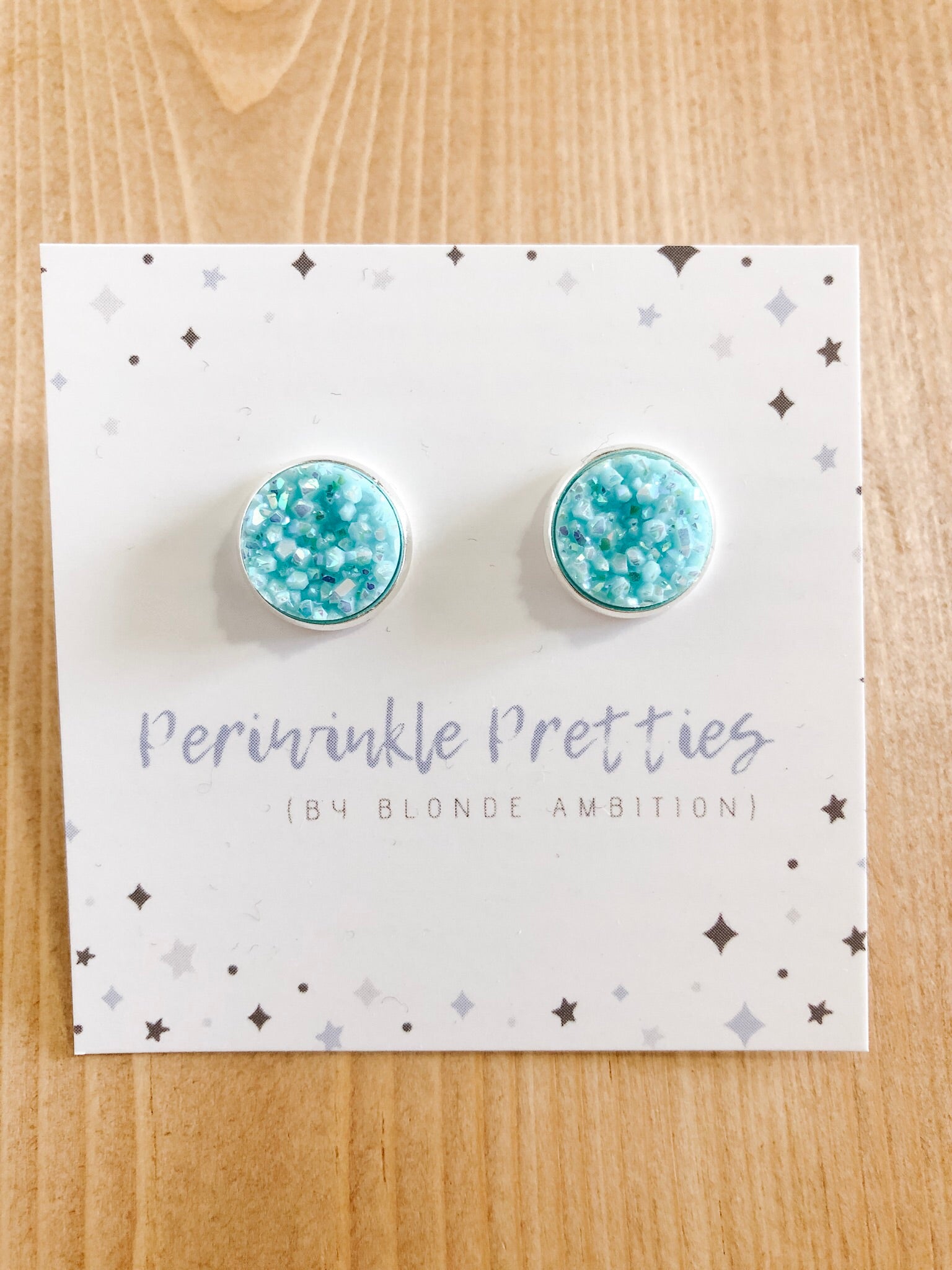12mm Towering Twinkle Earrings - Turquoise #49 - Blonde Ambition