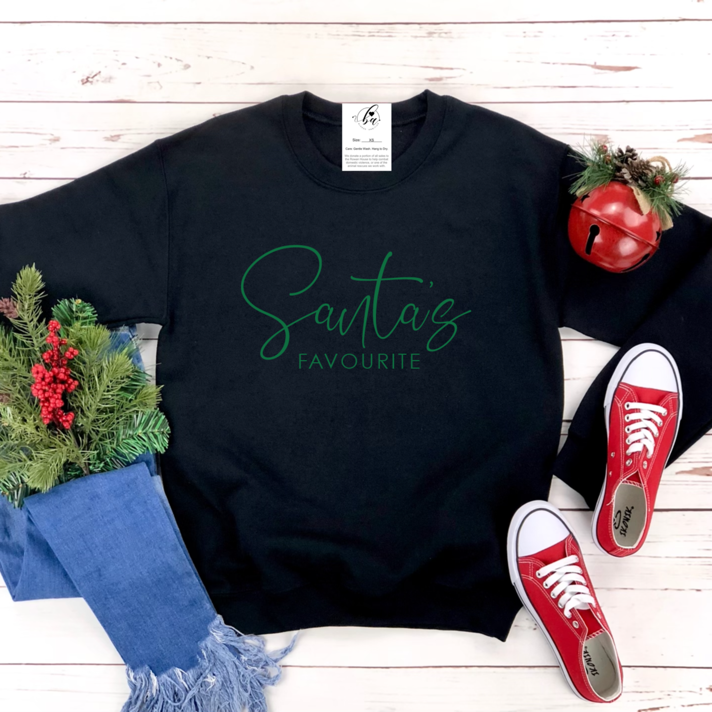 Santa's Favourite (Script) Classic Crew Sweater