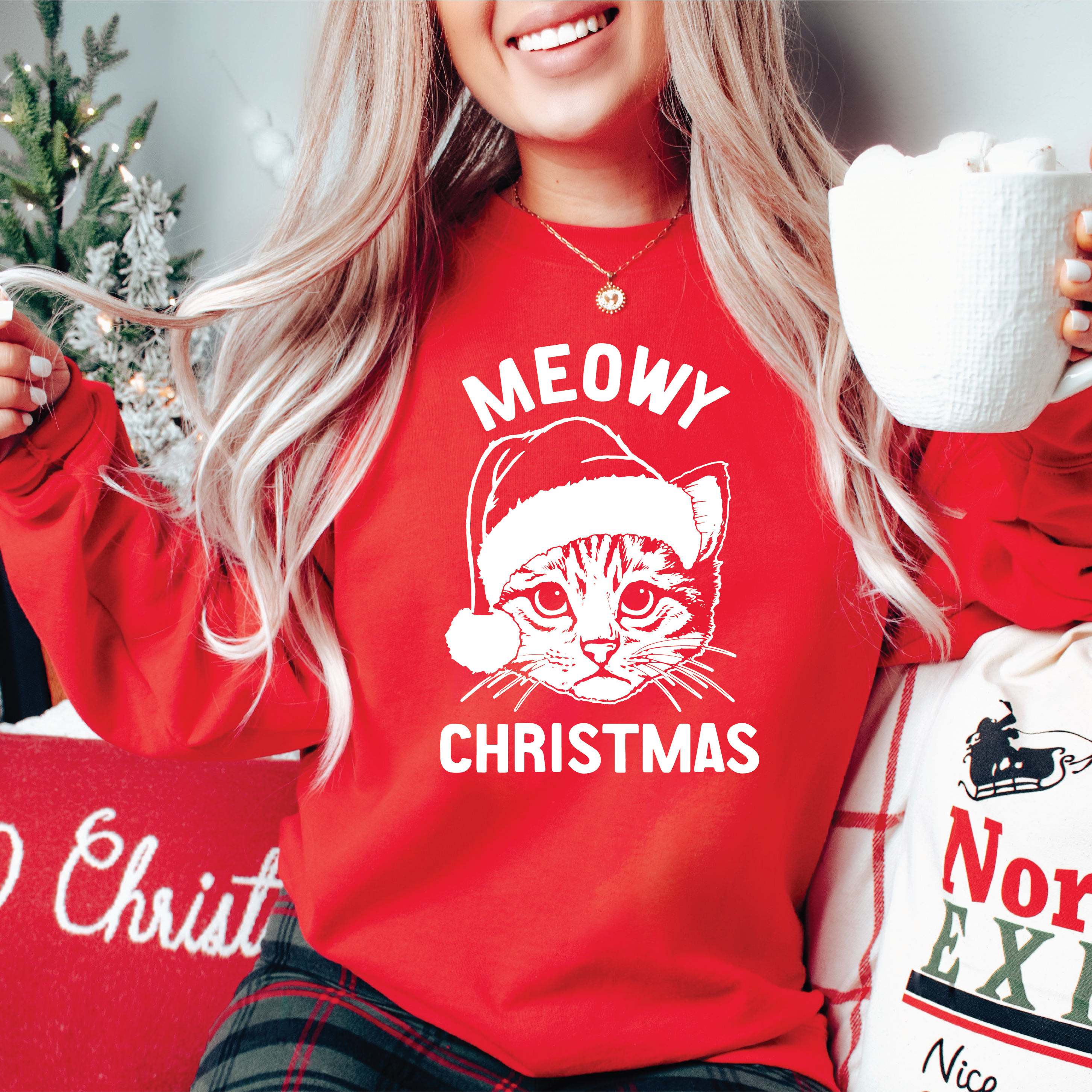 Meowy Christmas Classic Crew Neck Sweater