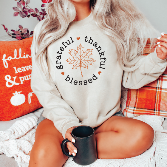 Grateful Thankful Blessed Classic Sweater