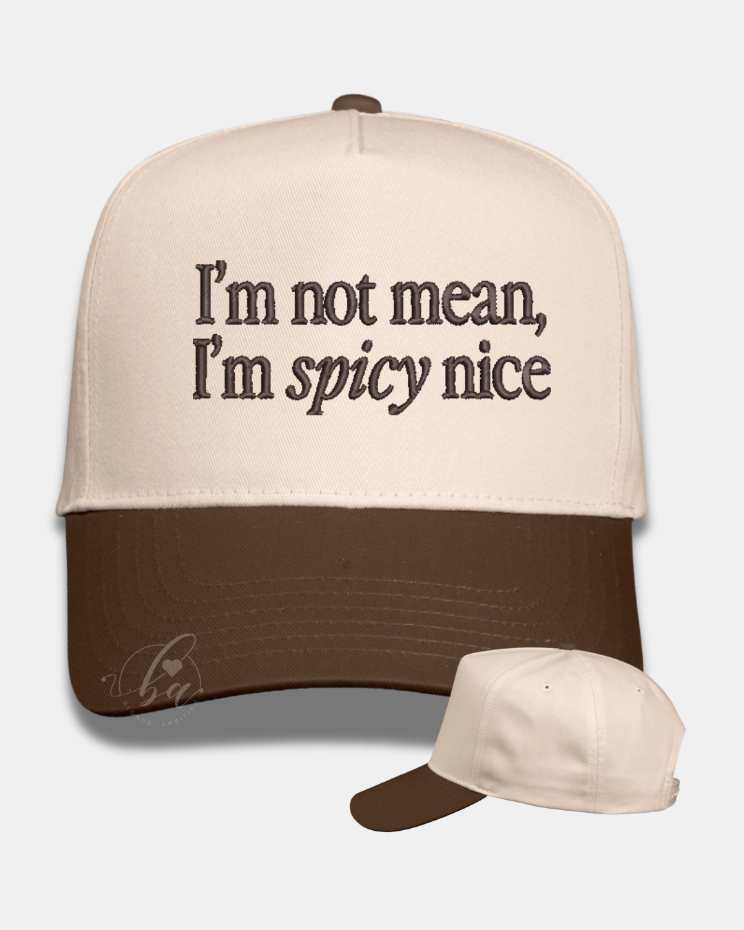 I'm not mean, I'm spicy nice Embroidered Cap