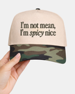 I'm not mean, I'm spicy nice Embroidered Cap