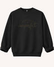 Perfectly Imperfect Embroidered Classic Crew Neck Sweater