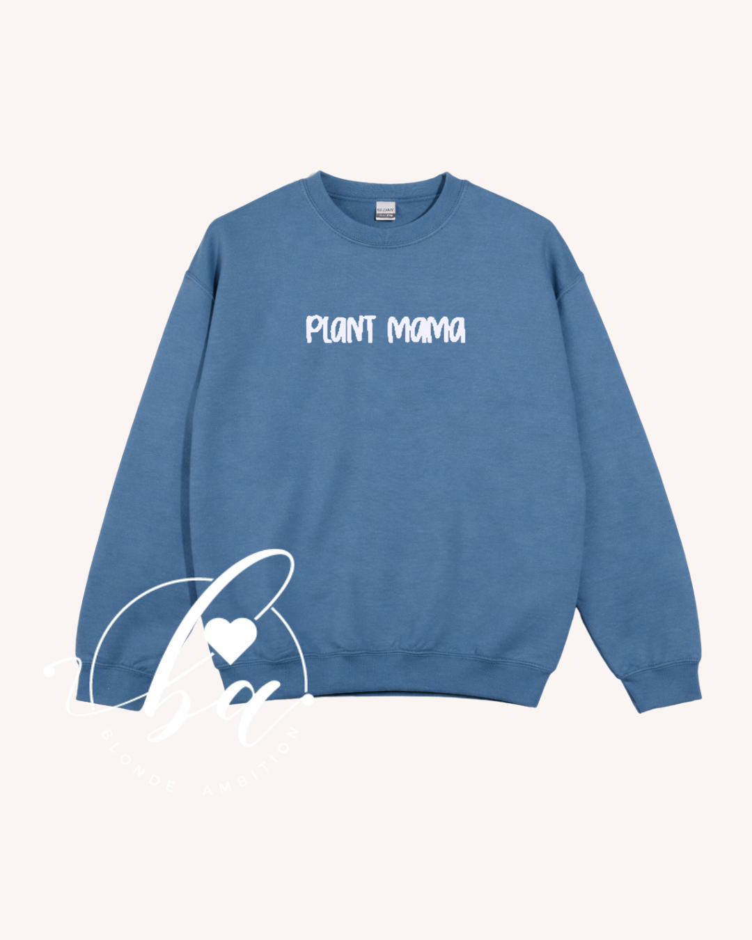 Customizable Hand Lettered Embroidered Classic Crew Neck Sweater