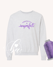 Perfectly Imperfect Embroidered Classic Crew Neck Sweater