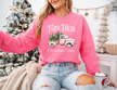 Farm Fresh Christmas Trees {Pink} Classic Crew Neck Sweater