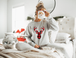 Plaid Deer Classic Crew Neck Sweater