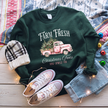 Farm Fresh Christmas Trees {Pink} Classic Crew Neck Sweater