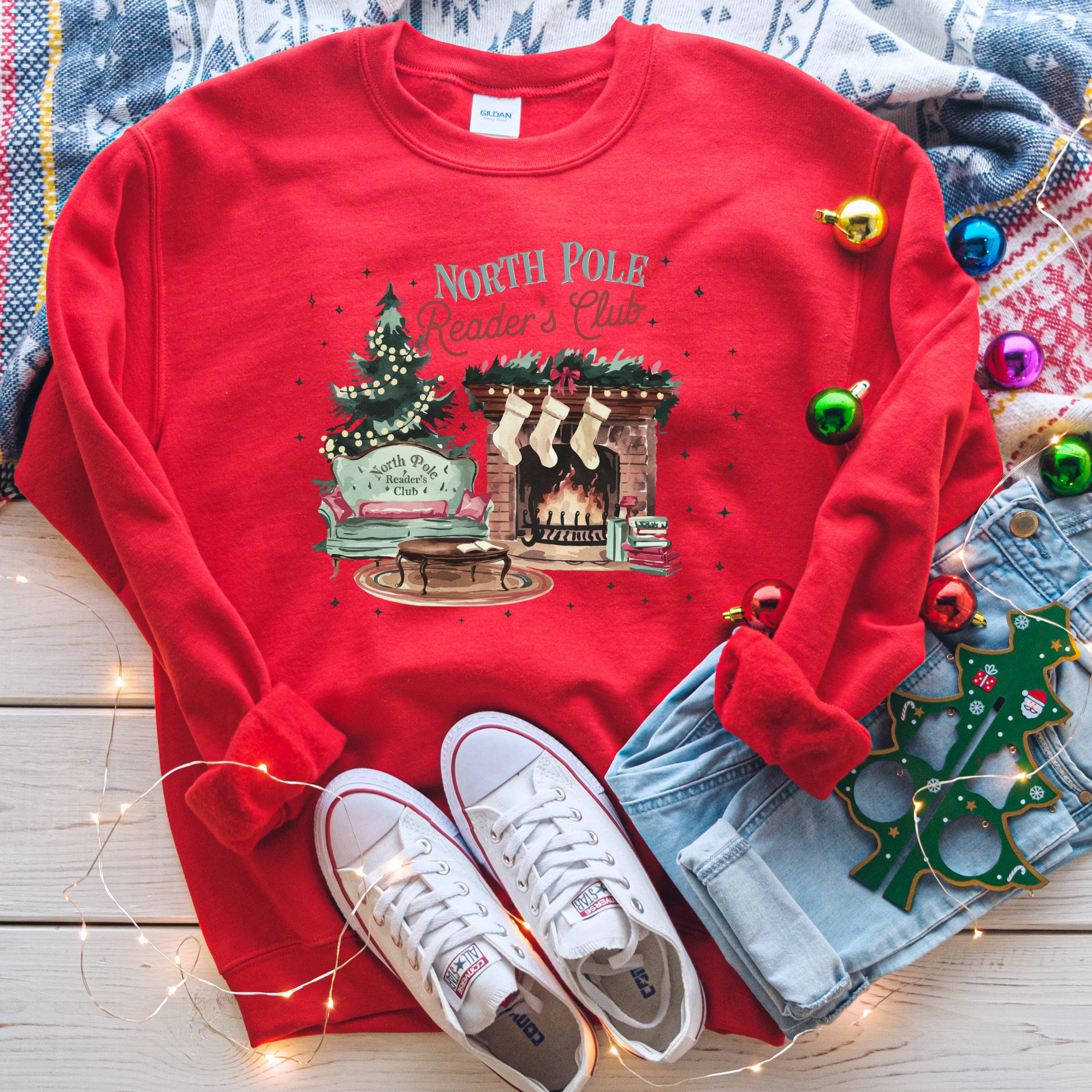 North Pole READERS Club Classic Crew Neck Sweater