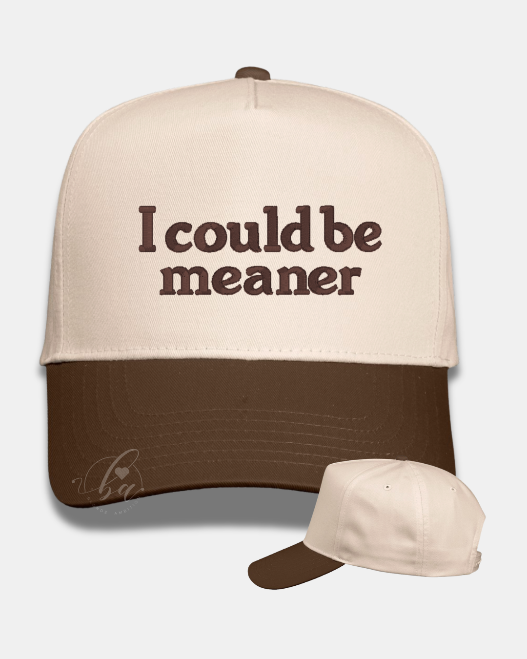 I Could Be Meaner Embroidered Cap