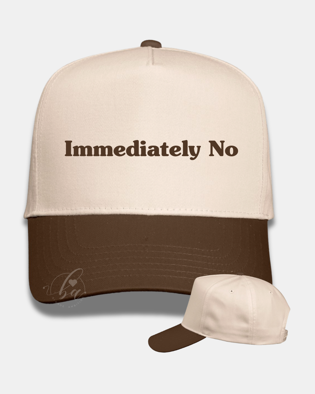 Immediately No Embroidered Cap
