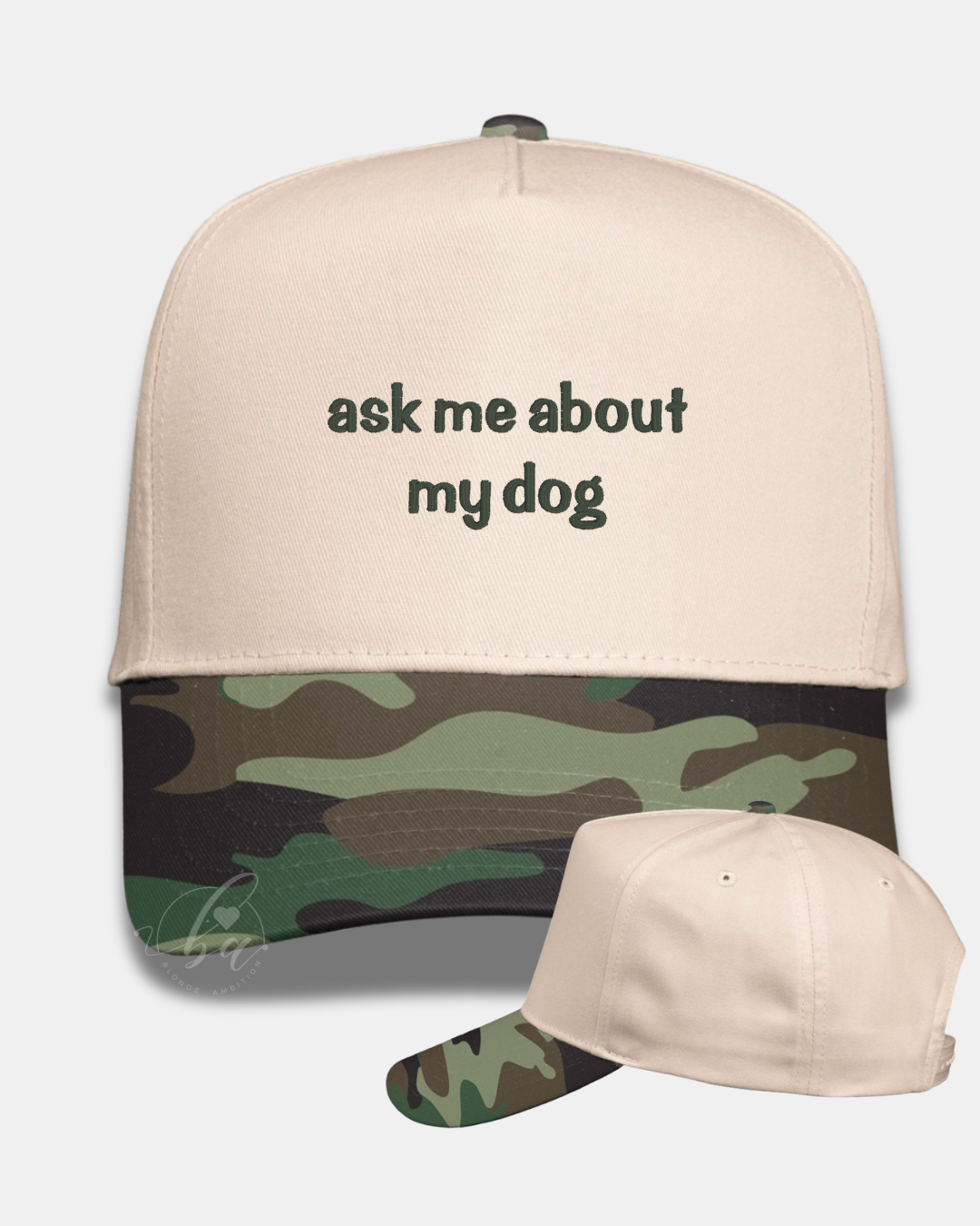 Ask Me About My Dog Embroidered Cap