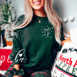 Sparkle Bow {Crest} Embroidered Classic Sweater