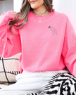 Butterfly Kisses Embroidered Classic Crew Neck