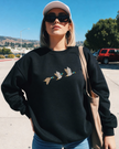 3 Flying Mallards Embroidered Classic Crew