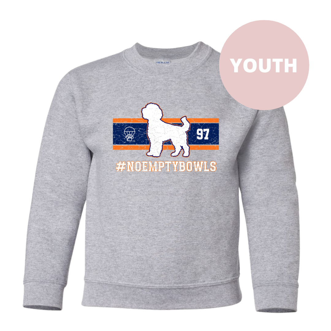 #NOEMPTYBOWLS YOUTH Classic Crew Neck Sweater