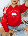 Farm Fresh Christmas Trees (White) Classic Crew Neck Sweater