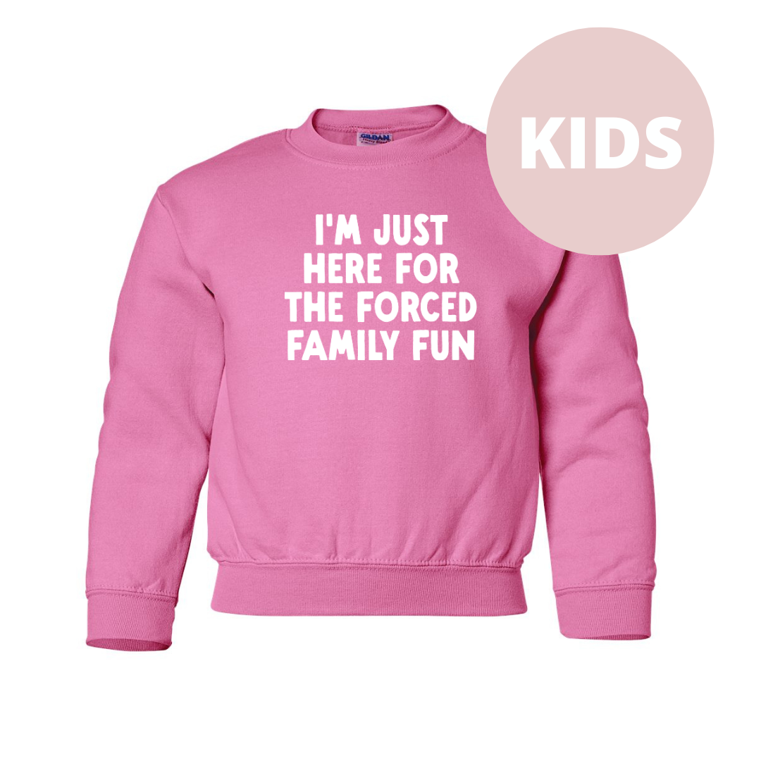 Forced Family Fun Kids Classic Crew Neck Sweater