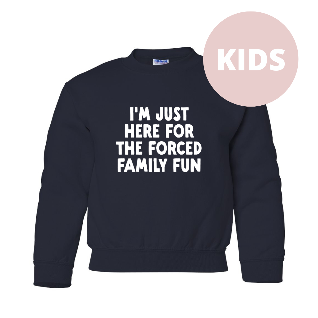 Forced Family Fun Kids Classic Crew Neck Sweater