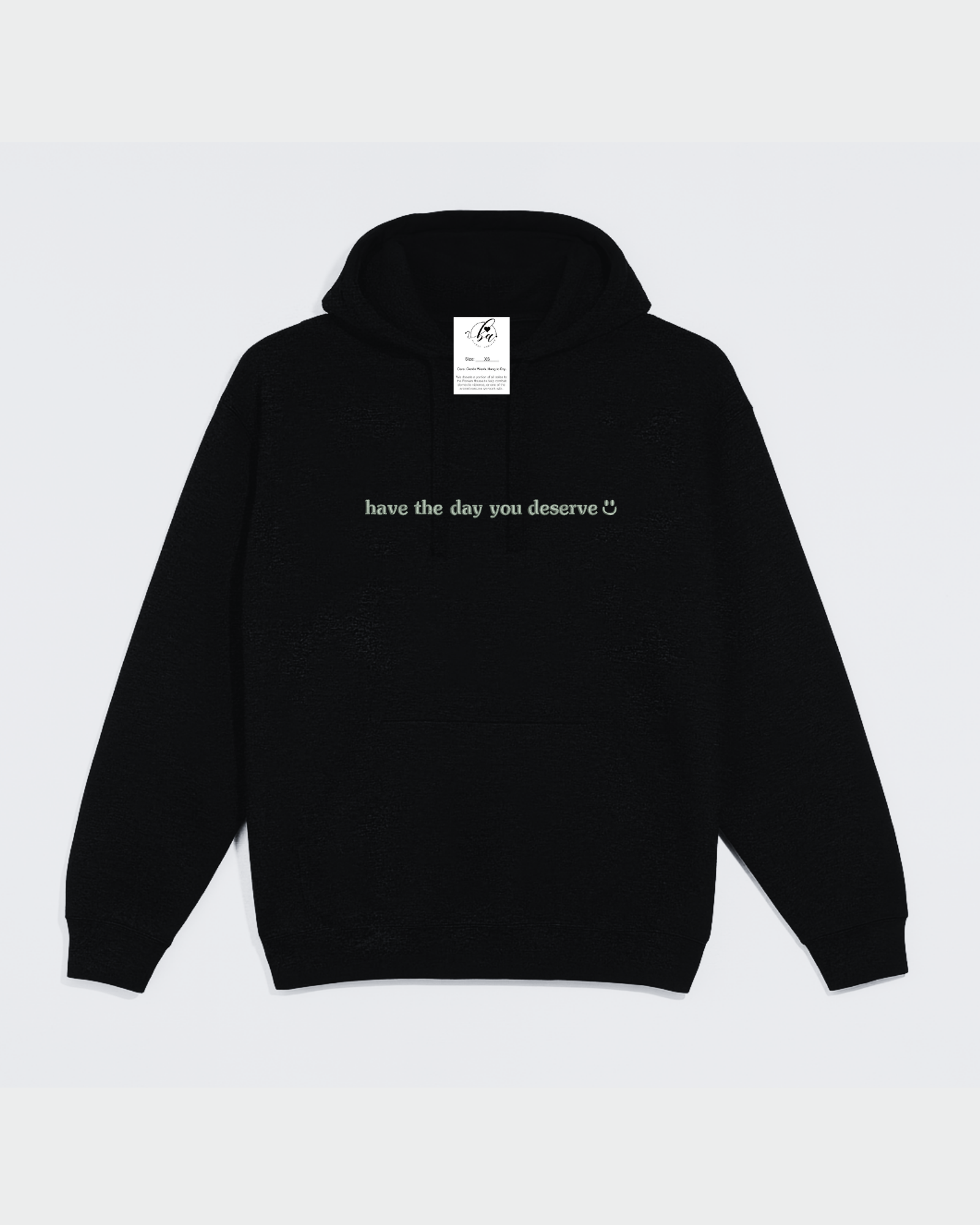Have The Day You Deserve Embroidered Cozy Hoodie