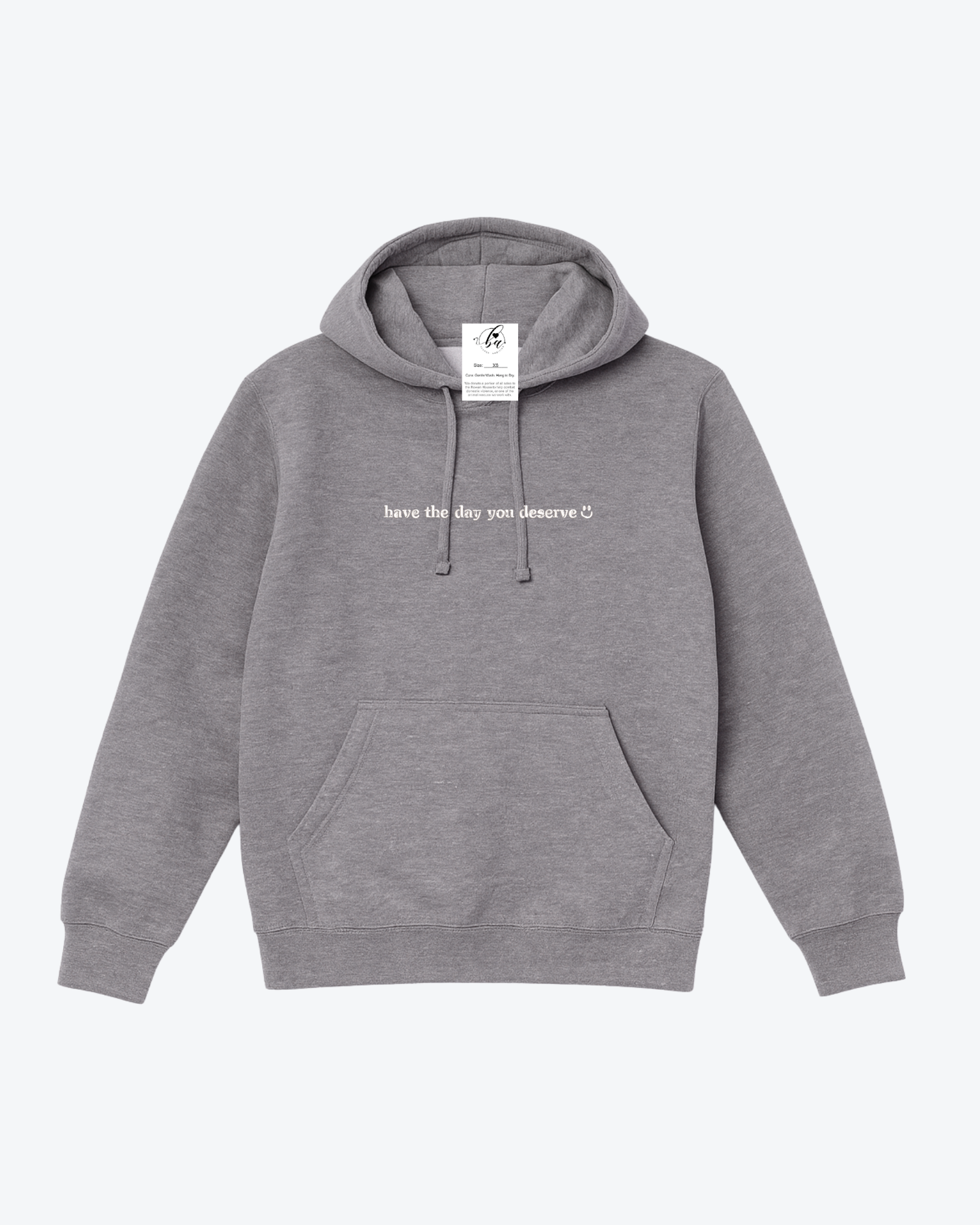Have The Day You Deserve Embroidered Cozy Hoodie