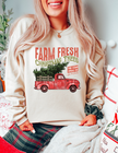 Farm Fresh Christmas Trees {Red} Crew Neck Sweater
