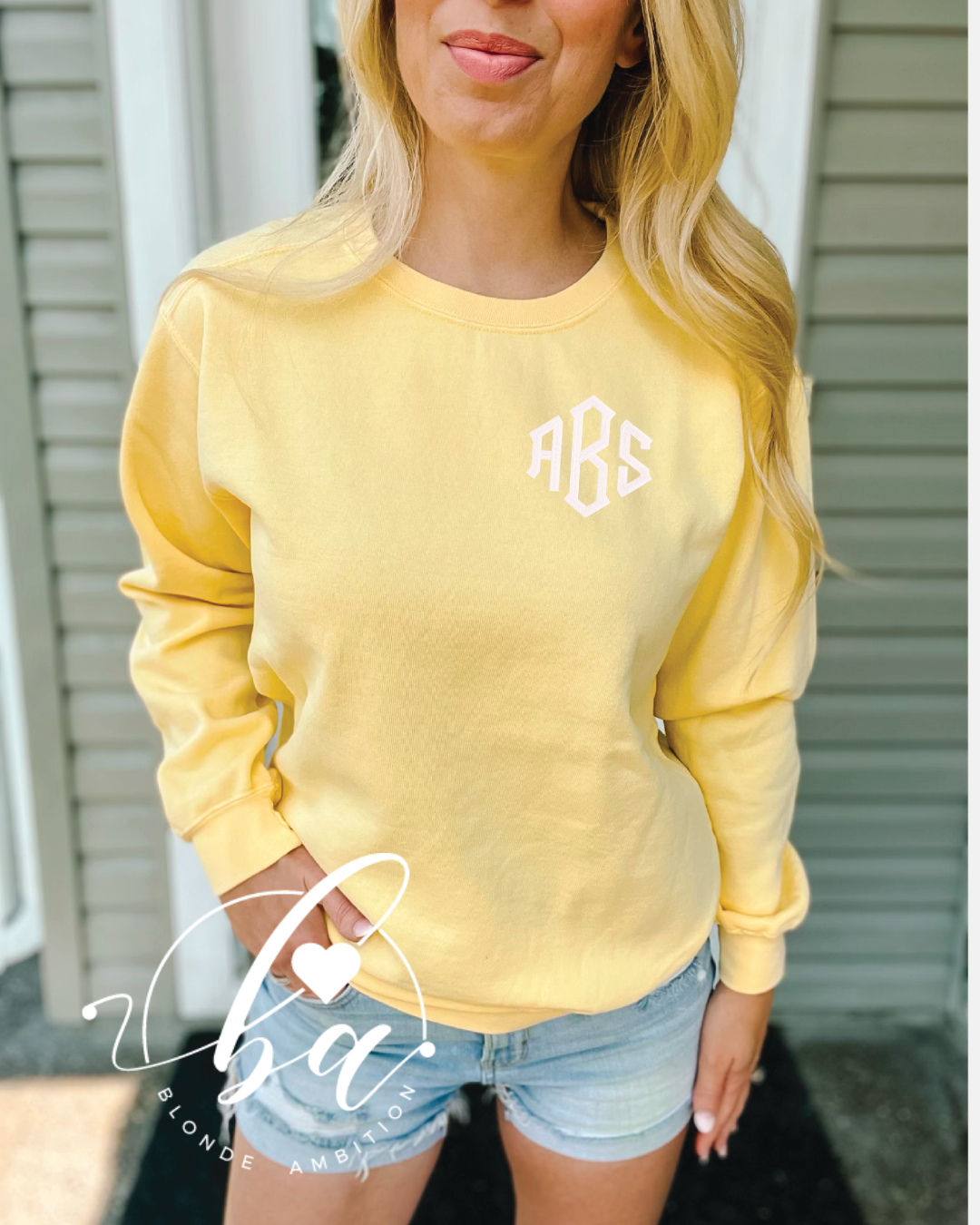 CC Embroidered Monogramed Sweatshirt