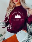 Farm Fresh Christmas Trees (White) Classic Crew Neck Sweater