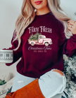 Farm Fresh Christmas Trees {Pink} Classic Crew Neck Sweater