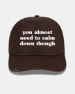 You Almost Need to Calm Down Though Trucker Cap
