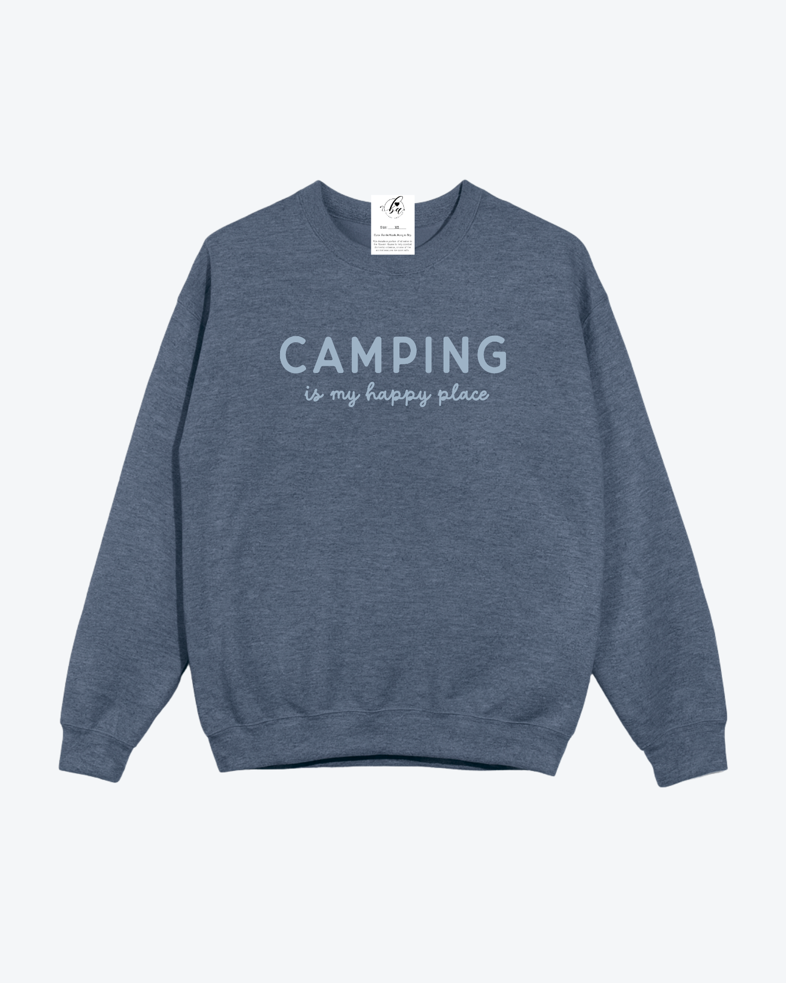 Camping is my Happy Place Cozy Crew Neck Sweater