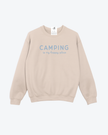 Camping is my Happy Place Cozy Crew Neck Sweater