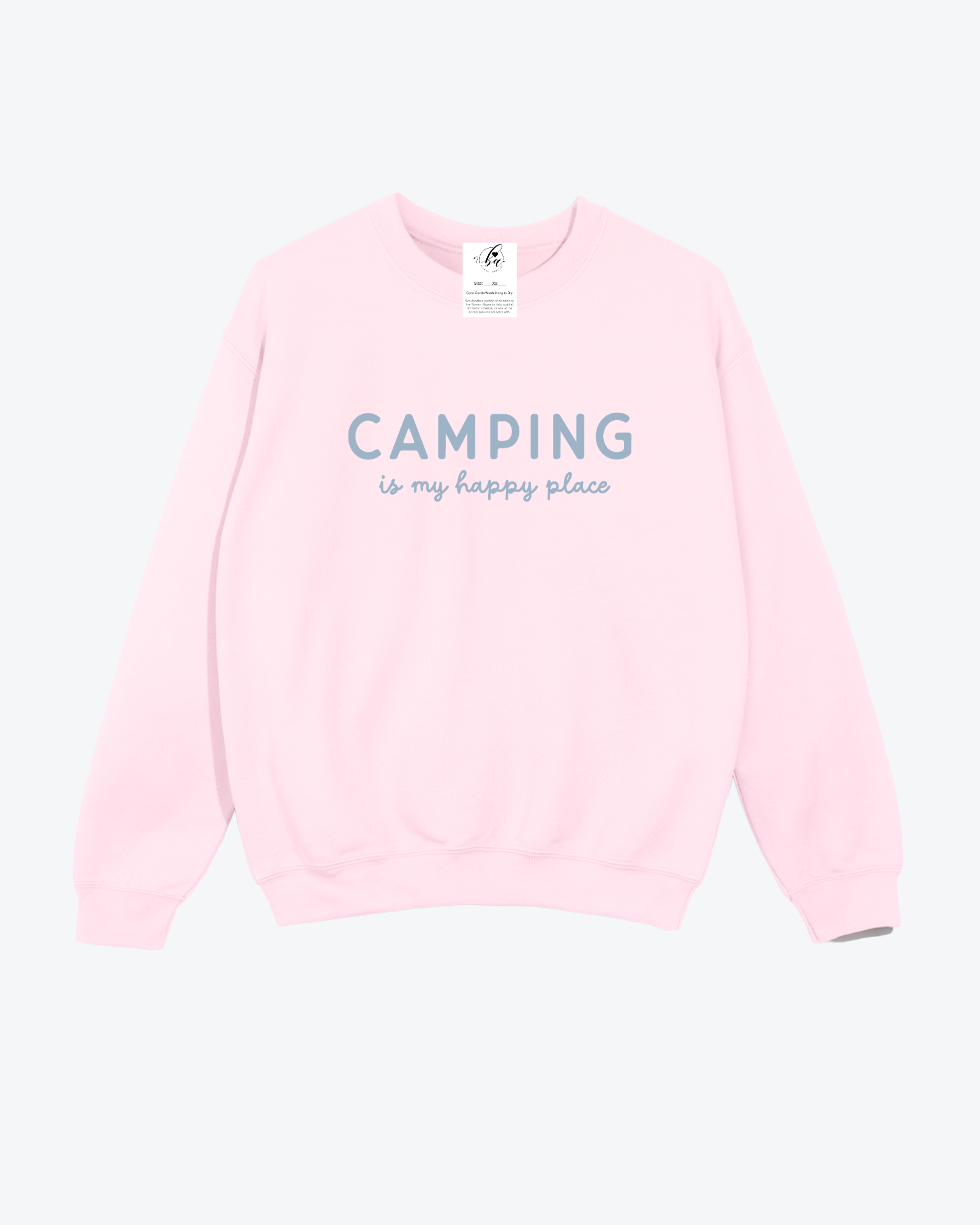 Camping is my Happy Place Cozy Crew Neck Sweater