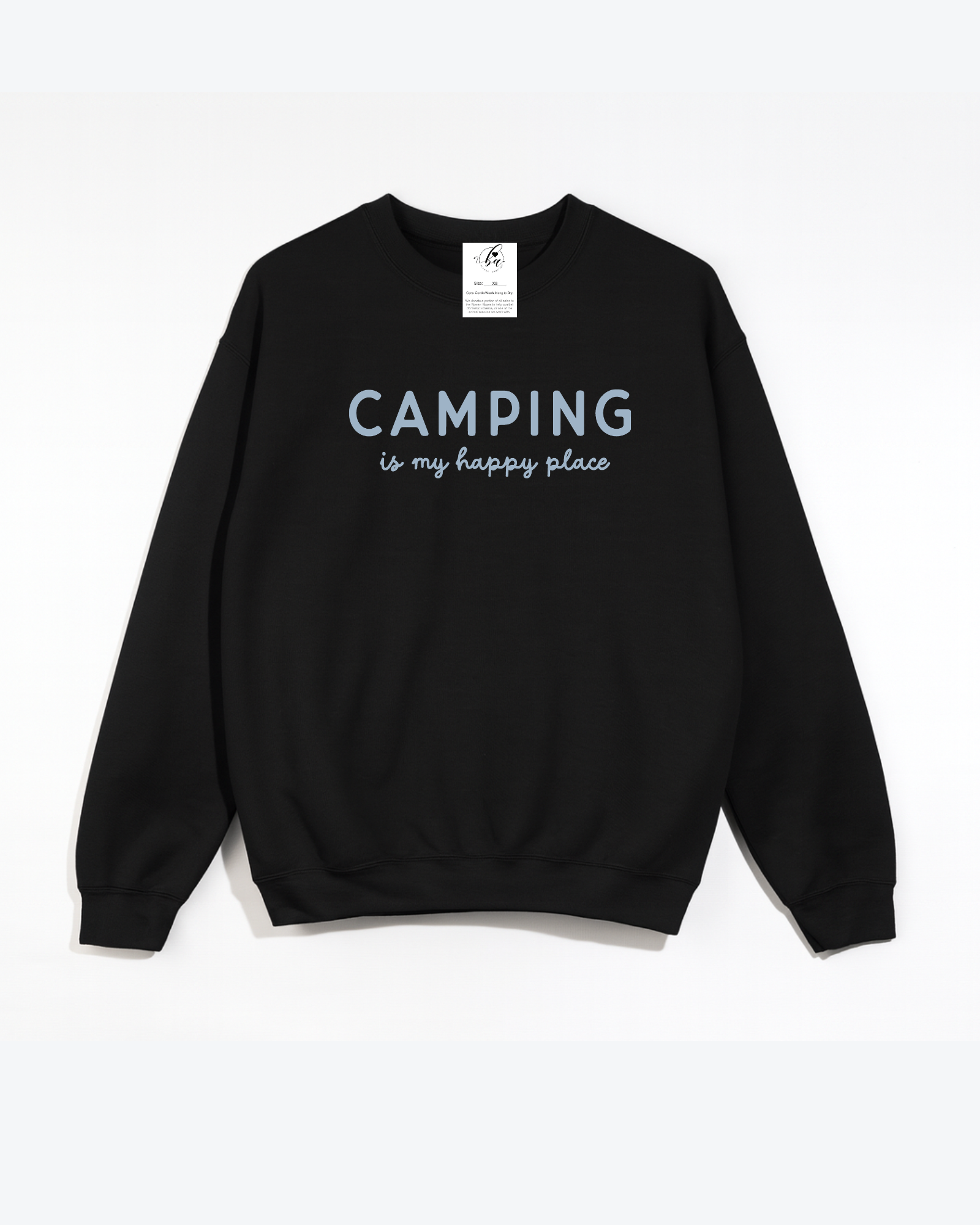 Camping is my Happy Place Cozy Crew Neck Sweater