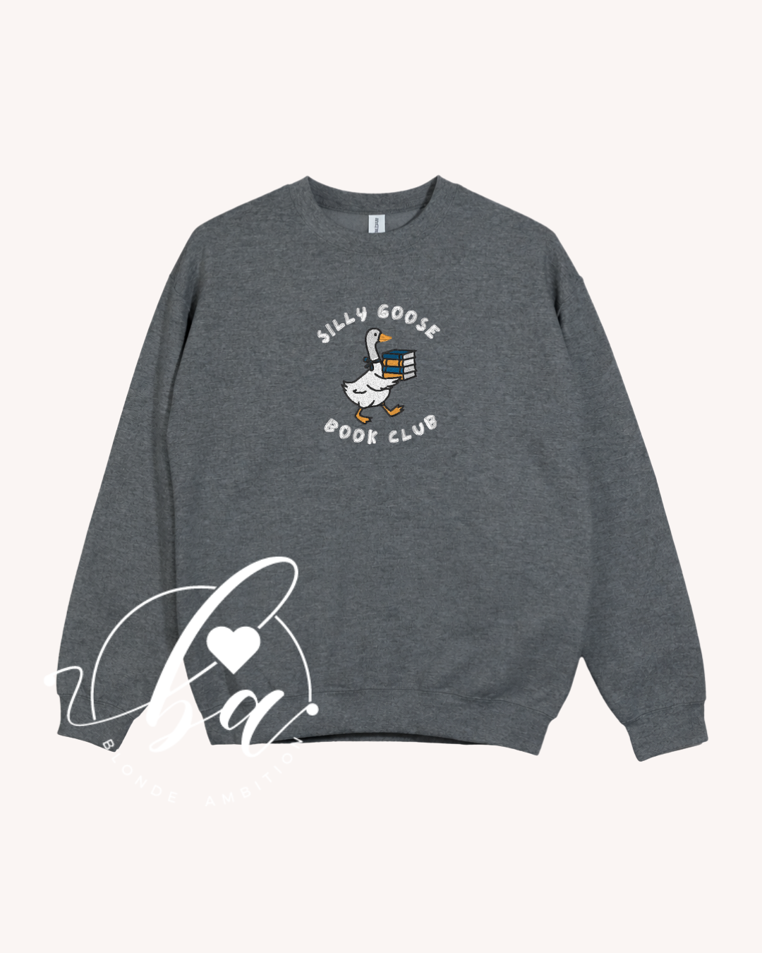 Sill Goose Book Club Embroidered Classic Crew Neck