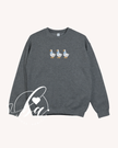 3 Geese Embroidered Classic Crew Neck